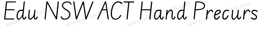 Edu NSW ACT Hand Precursive字体转换